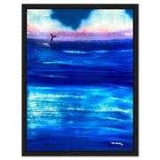 Original Hand Signed Acrylic on Canvas, Whale Tail by Wyland Wyland Whale Tail