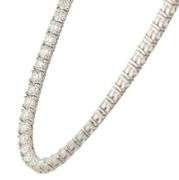 New 43.16ctw Round Diamond Tennis Necklace in 14K