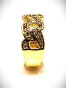 Men's 14 Kt Gold Plate 5 Cttw Lab Simulated Diamond Ring.