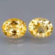 High fire 6.36ct golden yellow Citrine pair