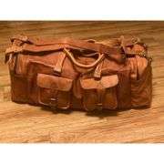 Large Full Grain Leather Duffel Bag