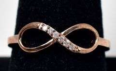 CZ  Gemstone Infinity  Ring in Sterling Silver