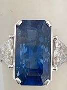CERTIFIED BRAND NEW NATURAL BURMESE SAPPHIRE WITH DIAMOND RING