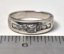 CZ Gemstone Band Ring in Sterling Silver