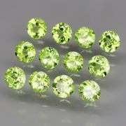 Round cut! Untreated! Matched! 4.63ct Peridot set!
