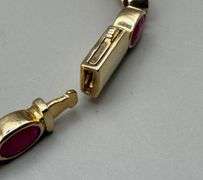 14K Yellow Gold Ruby Tennis Bracelet