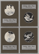 4 Diff. Limited Edition Sterling Silver Proofs. Franklin Mint