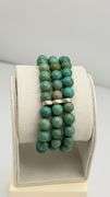 925 Sterling Silver  Turquoise Three Strand Bracelet
