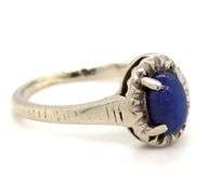 14kt White gold Linde star sapphire ring