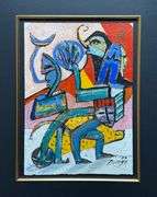 Spectacular One Of A Kind Mixed-Media On Paper by Romgo