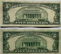 Two $5 1950 Unc Fed Reserve Notes