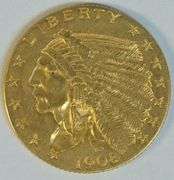 Lovely BU 1909 US $2.50 Indian Gold Piece. Better date