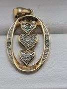 18k gold pendent, I Love You!