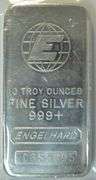 Newer Engelhard .999 Fine Silver 10 Troy Oz bar. Unique Serial #