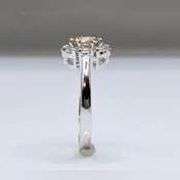 Beautiful 14 Kt White Gold Plate 3 Ct White Lab Simulated Diamond Ring