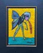 Spectacular One Of A Kind Mixed-Media On Paper by Romgo