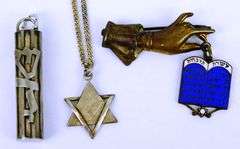 Vintage Lot of Judaica Jewelry