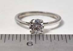 CZ Gemstone Solitaire Ring in Sterling Silver