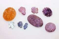 Carved Natural Gemstone - Lot of 11