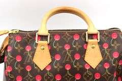 Louis Vuitton Monogram Speedy 25 Cerises LE Handbag W/Red Dust Bag