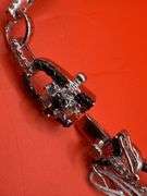 18K White Gold Black and White Diamond Tennis Bracelet