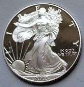 2003 W Proof Silver Eagle With Box & Paper.
