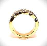 Men's 14 Kt Gold Plate 5 Cttw Lab Simulated Diamond Ring.