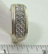 Sparkling Man's 14K White Gold Estate Diamond Ring