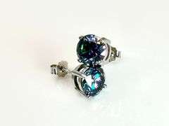 4 Ctw Russian Color Change Lab Created Alexandrite Earrings