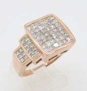 Invisible Set 3.76CTW Diamond Ring Crafted in Rose Gold