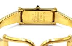 Gucci gold tone Horsebit quartz watch