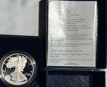 2004 W Proof Silver Eagle with Box and Paper.