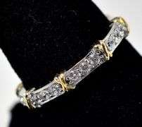 CZ Gemstone Band Ring in Sterling Silver