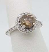 1.49CTW Chocolate Diamond Halo Ring