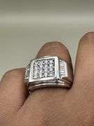 Mens 14K White Gold Diamond ring with 2.00 Carats of Natural Diamonds