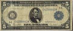 $5 Series 1914 Fed Reserve Note