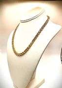 18 Kt Yellow Gold Plate Huge 65 Cttw Sparkling Whiter Near Flawless Fire Moissanite Tennis Necklace
