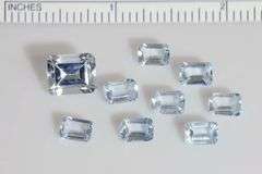 Sparkling Blue Topaz - Lot of 9