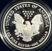 2004 W Proof Silver Eagle with Box and Paper.