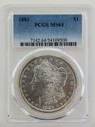1883 Morgan Silver Dollar, PCGS MS64