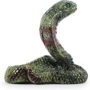 Hand-Carved Dragon Blood Stone Snake