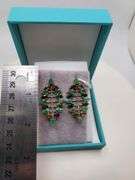 Extremely fine Victorian Emerald and diamonds and sapphire earrings