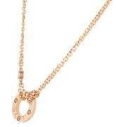 Cartier 0.03ctw Diamond Two Diamond Love Pendant Necklace in 18K