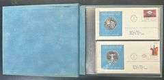 Album with 6 original United Nations solid Sterling Silver Proof Medals
