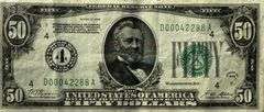 $50 1928 Numerical  Cleveland Fed Reserve Note