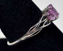 Pink Topaz Gemstone Ring in Sterling Silver