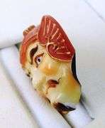 Vintage Japanese Porcelain Buttons, 7 Gods of Fortune