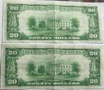 Two XF AU 1934 $20 Cleveland FRN.