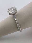 CERTIFIED BRAND NEW LADIES DIAMOND ENGAGEMENT RING. 14K WHITE GOLD 3.25 CATAR TOTAL