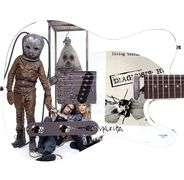Dave Navarro of Jane's Addiction Signed "Duel Diagnosis" 1/1 Graphics Guitar ACOA